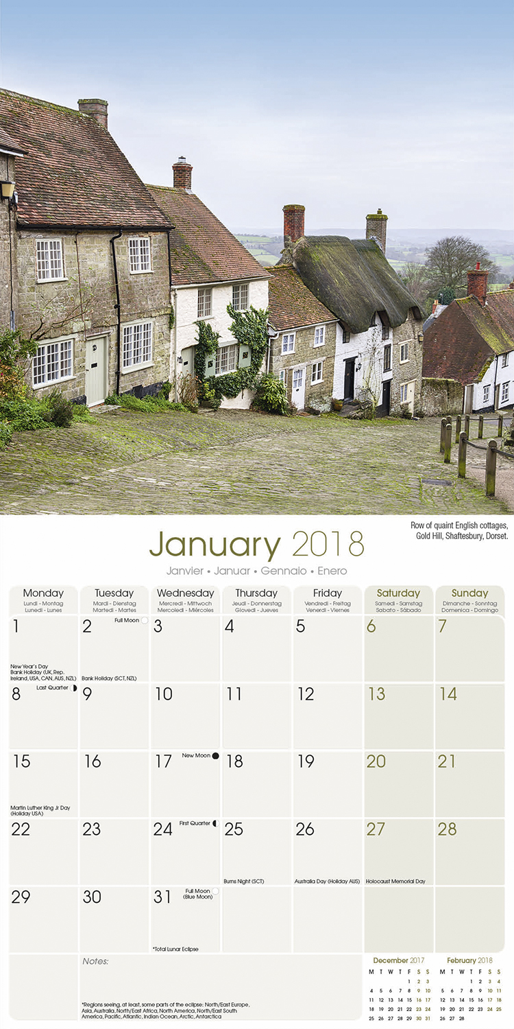 England Calendar 2018 3023818 Travel, Places, Scenery