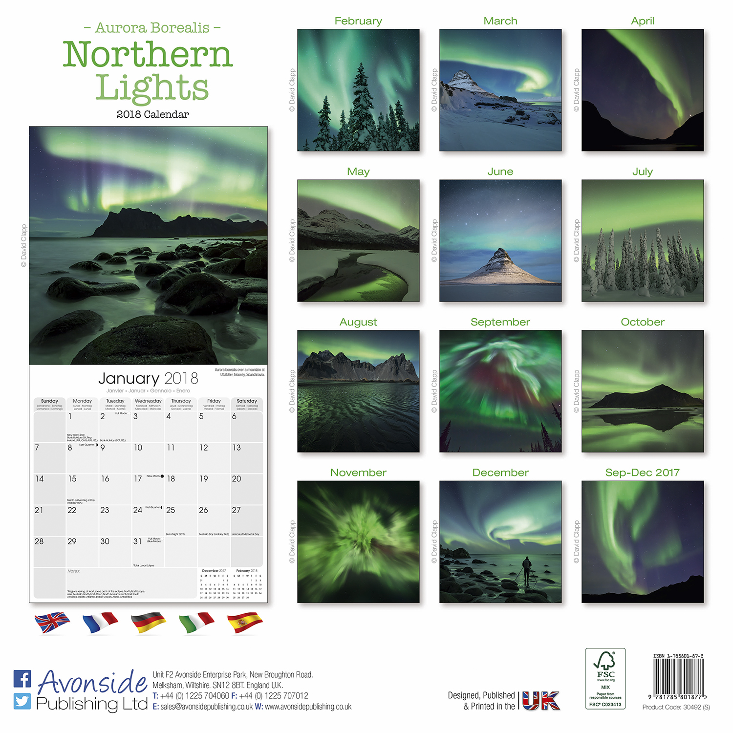 Northern Lights Calendar 2018 3049218 Weather Calendars Science